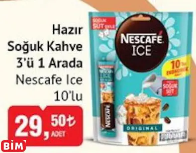 NESCAFE ICE HAZIR SOĞUK KAHVE 3’Ü 1 ARADA